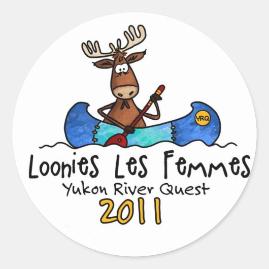Looniesのlesのfemmes YRQのステッカー ラウンドシール (正面)
