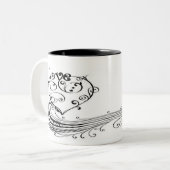 Loooveのモカ渦巻 ツートーンマグカップ (正面左)