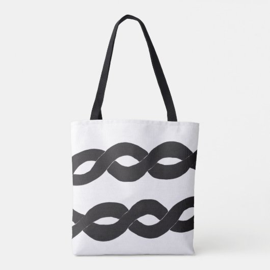 Loop Band Monochrome Ink Tote Bag トートバッグ (裏面)