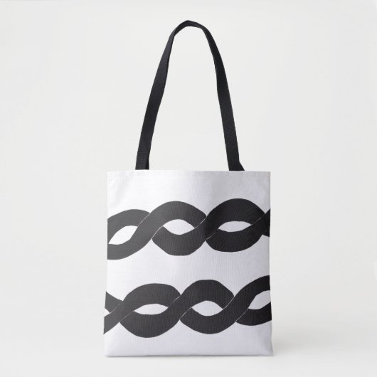Loop Band Monochrome Ink Tote Bag トートバッグ (正面)