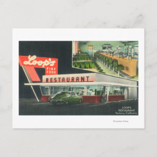 Loop's RestaurantVentura、カリフォルニア州の外観 ポストカード
