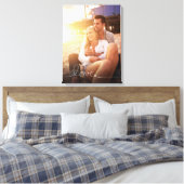 Loopy Loveハートストリングノッシンプルトフォトモダンページ キャンバスプリント (インサイチュ (寝室))