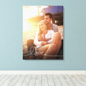 Loopy Loveハートストリングノッシンプルトフォトモダンページ キャンバスプリント (インサイチュ (ウッドフロア))