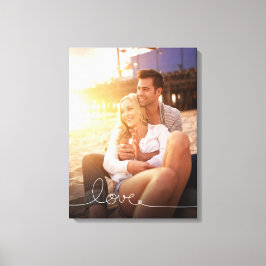 Loopy Loveハートストリングノッシンプルトフォトモダンページ キャンバスプリント