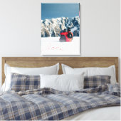 Loopy Loveハートストリングノッシンプルトフォトモダンページ キャンバスプリント (インサイチュ (寝室))