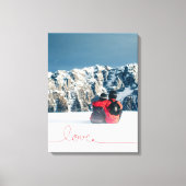 Loopy Loveハートストリングノッシンプルトフォトモダンページ キャンバスプリント (正面)