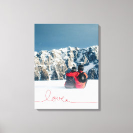 Loopy Loveハートストリングノッシンプルトフォトモダンページ キャンバスプリント