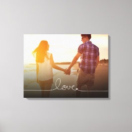 Loopy Loveハートストリングノッシンプルトフォトモダンページ キャンバスプリント