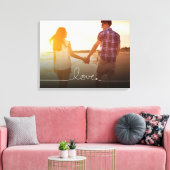 Loopy Loveハートストリングノッシンプルトフォトモダンページ キャンバスプリント (インサイチュ (リビング))