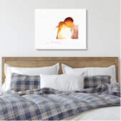 Loopy Loveハートストリングノッシンプルトフォトモダンページ キャンバスプリント (インサイチュ (寝室))