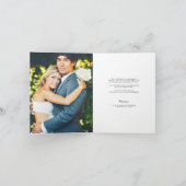 Loopy Love Lineハート結婚の写真サンキューカード サンキューカード (内部)