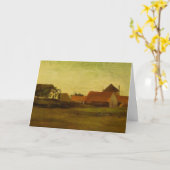 Loosduinen Hagueの農家by Vincent van ゴッホ カード (黄色い花)