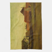 Loosduinen Hagueの農家by Vincent van ゴッホ キッチンタオル (縦)