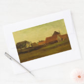 Loosduinen Hagueの農家by Vincent van ゴッホ 長方形シール (封筒)