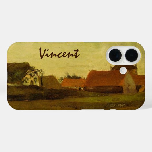 Loosduinen Hagueの農家by Vincent van ゴッホ Case-Mate iPhoneケース (裏面 (横))