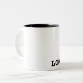 Loose Ends Minimalist Typographic Two-Tone Mug ツートーンマグカップ (正面左)