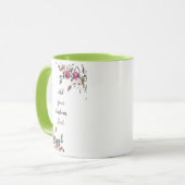 Loose pink watercolor flowers customizable マグカップ (正面左)