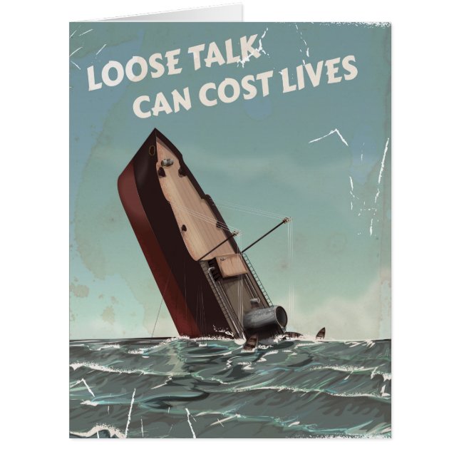 Loose Talk Cost Lives第2次世界大戦ポスター (正面)