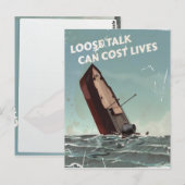Loose Talk Cost Lives第2次世界大戦ポスター ポストカード (正面/裏面)
