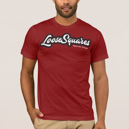looseSquaresの白いロゴのティー Tシャツ (正面)