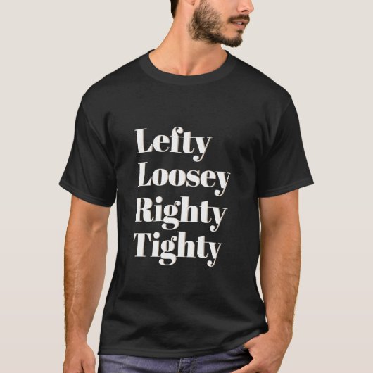 Looseyの右腕投手のTightyの左利きの簡単 Tシャツ (正面)