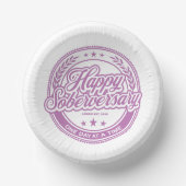 Loosid Soberversary ピンクの紙皿 ペーパーボウル (正面)