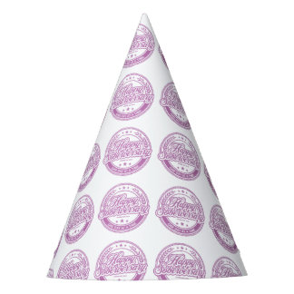 Loosid Soberversary ピンクペーパーパーティーハット パーティーハット