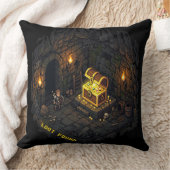 Loot Found Fantasy Dungeon Pixel Art Design クッション (ブランケット)
