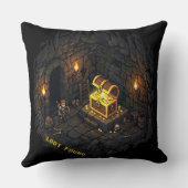 Loot Found Fantasy Dungeon Pixel Art Design クッション (裏面)