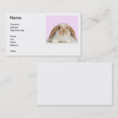 LOPの耳付つきのウサギの名刺 名刺 (正面/裏面)