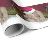 LOPの耳付つきのバニーのクリスマスの包装紙 ラッピングペーパー (ロールコーナー)