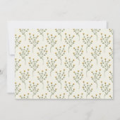 Lop Rabbit Bunny Butterfly 1st Birthday写真 招待状 (裏面)