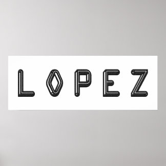 LOPEZアルファベットレター名アート ポスター