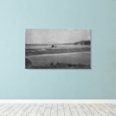 Lopez, WA – ビューTurtle Back Mountain in distanc キャンバスプリント (インサイチュ (ウッドフロア))