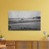 Lopez, WA – ビューTurtle Back Mountain in distanc キャンバスプリント (インサイチュ (リビング))