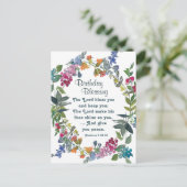 Lord 賛美 You Bible Verse Wild Flowers誕生日 ポストカード (スタンド正面)