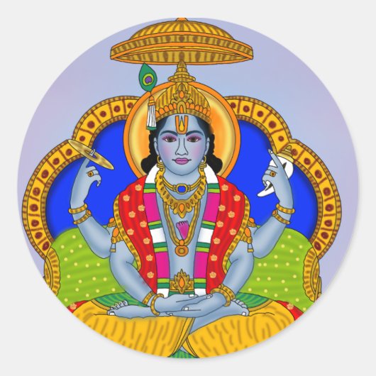 Lord Badrinath Sticker ラウンドシール (正面)