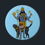 Lord Bhairava Button 缶バッジ<br><div class="desc">Show your devotion with this Lord Bhairava button featuring intense Hindu devotional artwork. Bhairava,  the fierce manifestation of Lord Shiva,  symbolizes protection,  fearlessness,  and the destruction of negativity. Perfect for jackets,  bags,  backpacks,  and accessories,  this spiritual pin badge combines bold sacred symbolism with everyday style.</div>