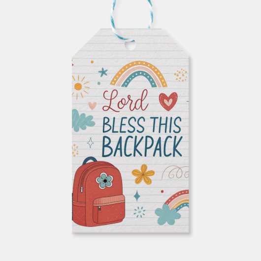 Lord Bless This Backpack Tag – ギフトタグ (裏面)