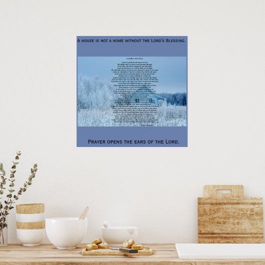 Lord bless this house 24X24 poster ポスター (キッチン)