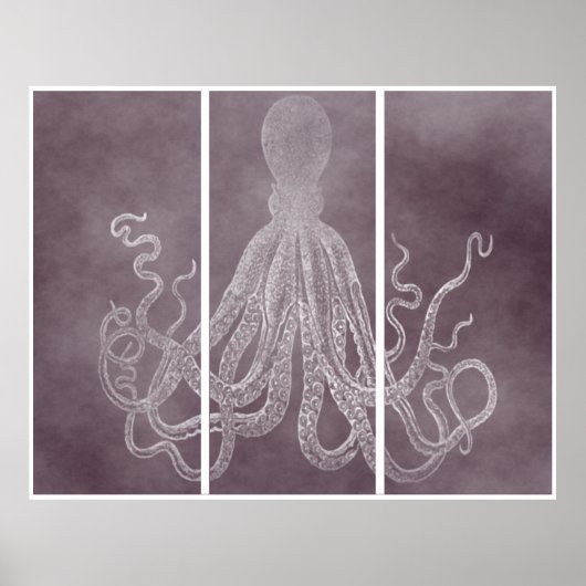 Lord Bodner Triptych In Dusky Pink ポスター (正面)