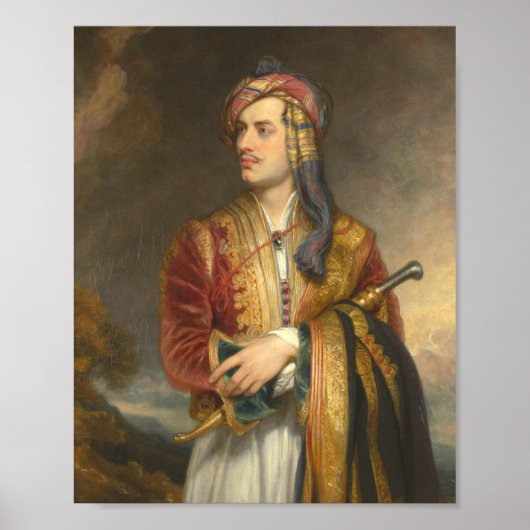 Lord Byron In Albanian Dress During The Greek War ポスター (正面)