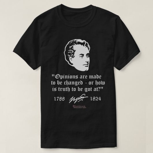 Lord Byron Quote Opinions & Change by Lord Byron  Tシャツ (デザイン正面)