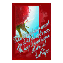 Lord Byron "still let me love"詩の引用文ポスター