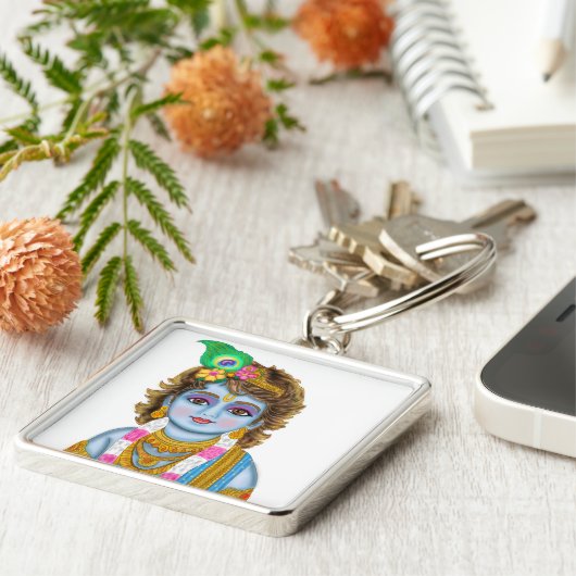 Lord Child Krishna Keychain キーホルダー (側面)