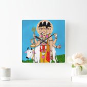 Lord Dattatreya Clock スクエア壁時計 (ホーム)