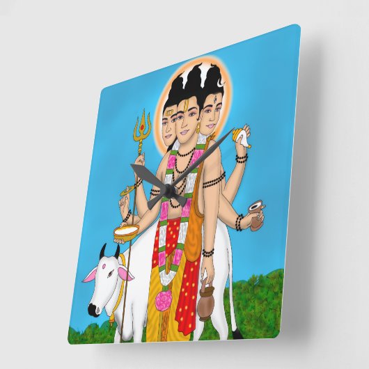Lord Dattatreya Clock スクエア壁時計 (傾斜)