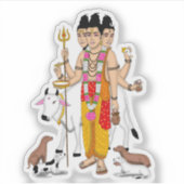 Lord Dattatreya Sticker シール (正面)