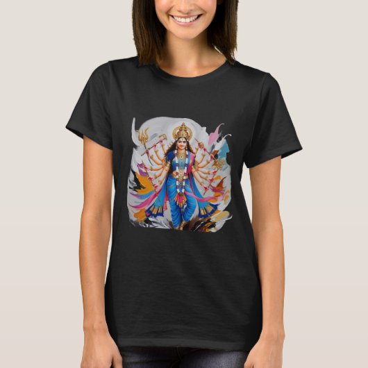 Lord Durga：パワーと強さ Tシャツ (正面)