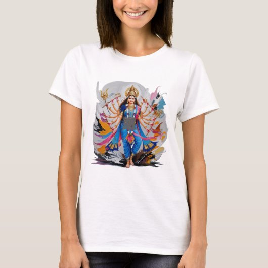 Lord Durga:パワーと強さ Tシャツ (正面)